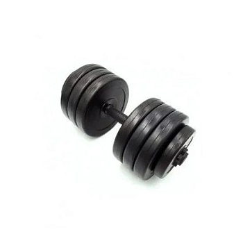 Гантель складальна композитна в пластиковій оболонці Rock pro 19 кг NE-PL-G-019