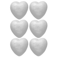 Набір пінопластових заготовок "Серця" 743120 в наборі 6 шт 5 см