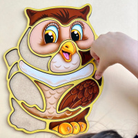 Дерев'яний пазл-вкладиш "Сова" Ubumblebees (ПСД087) PSD08 пазл-контур