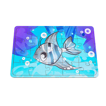 Дитячий дерев'яний пазл Морська рибка Арт-10031, 20 елементів