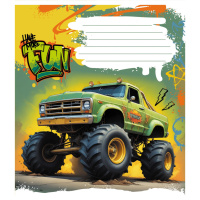 Зошит учнівський "Монстр трак" 024-550238K-2 в клітинку, 24 аркуші 