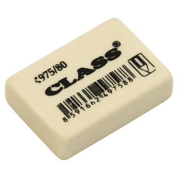 Гумка шкільна "Class" 4975/80 біла, м'яка 