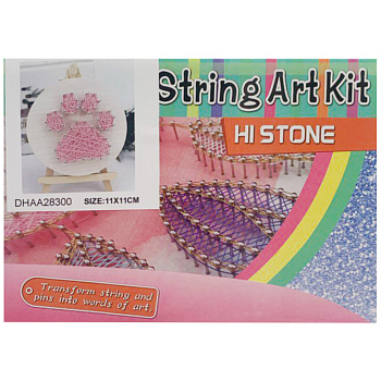 Дитячий набір для творчості стрінг-арт "Лапка" YG0115(28300) дерев'яна основа