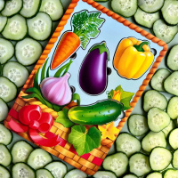 Настільна розвиваюча гра "Кошик з овочами-1" Ubumblebees (ПСФ042) PSF042 сортер-вкладиш