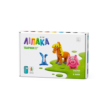 Набір пластиліну, що самостійно твердіє ЛІПАКА – Порося, кінь, кролик 60023-UA01