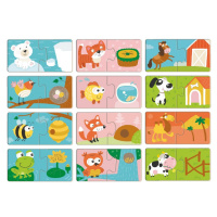 Дитячий пазл "ДУО-Звірята та їх домівки" 300690, 24 елемента