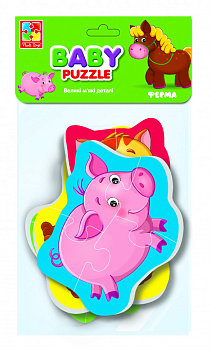 Дитячі бебі пазли "Ферма" VT1106-87 картинки - 4 шт