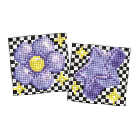 Алмазна мозаїка "LOL Surprise! Фіолетова квітка і зірка" AMS1180 на самоклеючій основі 9х9 см