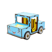 Дитячий дерев'яний 3D конструктор "Машинка" Puz-00930, 43 деталі