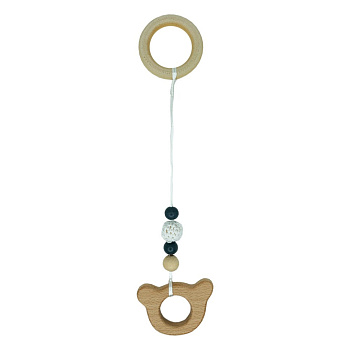 Дитячий дерев'яний гризунок "Ведмедик" MGZ-0410-2 з підвіскою