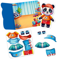 Гра розвиваюча з липучками "Панда" VT1320-06, 8 елементів одягу