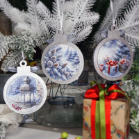 Творчий набір для створення 3-х ялинкових прикрас "Winter Forest" FDCKW-052