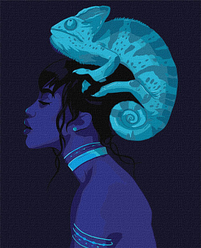 Картина за номерами "Неонова краса" ©dragonfly_kc" Ідейка KHO4890 40х50см