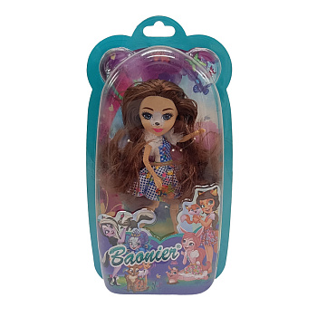 Дитяча іграшкова Лялька "Baobier" JJ8572-15(Brown) 15 см, шарнірна