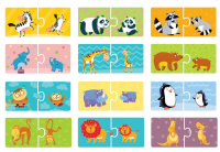 Дитячий пазл Мама і Малюк DoDo 300150, 12 пазлів по 2 елементи