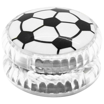 Дитяча іграшка Йо-йо "Футбольний м'яч" М 5641(White) 5,5 см, світло