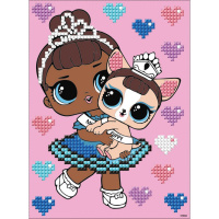 Алмазна мозаїка "L.O.L. Surprise! Miss Baby With Miss Puppy" AML1201, 15x20 см 