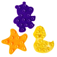 Набір килимків для купання "Каченя, зірка, бегемот" MGZ-0902-1 на присосках