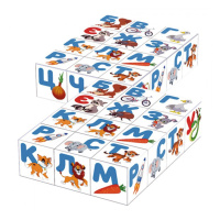 Дитячий розвиваючий набір кубиків "Абетка + Арифметика" 2728TXK 24 кубики