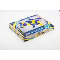 Дерев'яний пазл "Мапа України" Арт-60906 синьо-жовтий 60х90 см