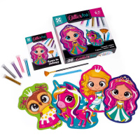 Набір для творчості "Glitter Art Казкові принцеси" VT4501-10, 5 флаконів з глітерами