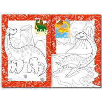 Книжка розмальовка "Динозаври" РМ-48-31 с цветными подсказками