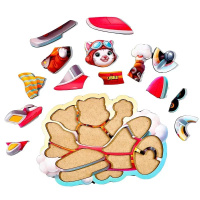 Дерев'яний контурний пазл "Котик пілот" (ПСД281) PSD281