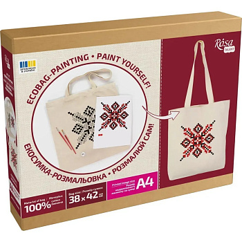 Набір для творчості екосумка-розмальовка "Вишиванка“ N0003651, 38х42 см