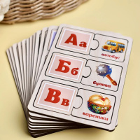 Розвиваючий пазл-половинки "Українська абетка" (ПСД252) PSD252 дерев'яний