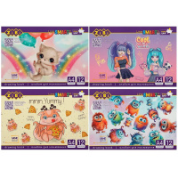 Альбом для малювання SMART Line ZB.1414 скоба, А4, 12 аркушів, в асортименті