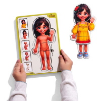 Дерев'яний пазл-вкладиш "Анатомія людини - дівчинка-2" (ПСД263) PSD263 будова тіла