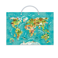 Дитяча магнітна мапа світу тварини 200267, 36 елементів