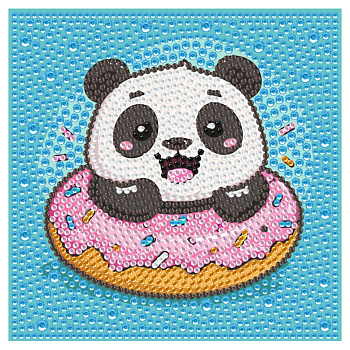 Алмазна мозаїка "Панда донат" DM5006 з рамкою 15х15 см