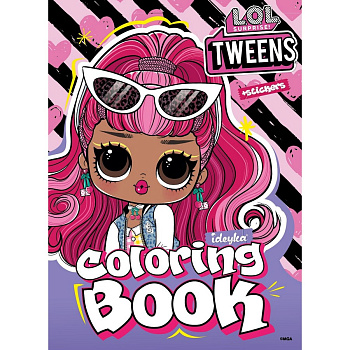Розмальовка зі стікерами "Tweens Cherry" LCB29, 16 сторінок