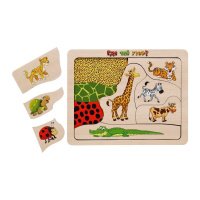 Дерев'яний пазл-вкладиш "Де? Чий візерунок?" Ubumblebees  (ПСД074) PSD074 сортер