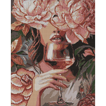 Алмазна мозаїка "Портрет елегантності" ©art_selena_ua AMO20114, 40х50 см  