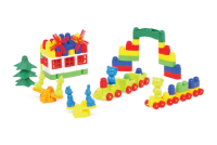 Дитячий конструктор з великими деталями "Майстер Блок" 1-028, 113 дет.