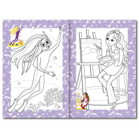 Книжка розмальовка "Дівчата хобі" РМ-48-33 с цветными подсказками