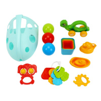 Дитячий подарунковий набір "Baby set 6 в 1" 3274TXK пірамідка, органайзер для ванни