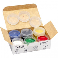 Дитячі гуашеві фарби 7C20602, 6 кольорів по 16 мл