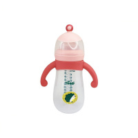 Пляшечка пластикова з силіконовими ручками MGZ-0200(Pink) 260 мл