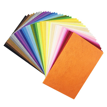 Набір фетру середньої жорсткості FTRMIX-40, 1 мм, 20х30 см, 40 аркушів, мікс кольорів