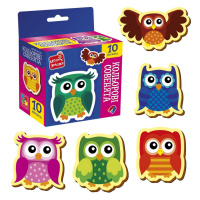 Дитячий набір магнітів "Кольорові совенята" VT3106-38, 10 магнітів