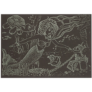 Гравюра А5 "Русалонька" ГрА5з-1 економ варіант у пакеті 21 х 14,8 см