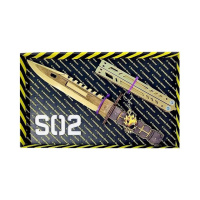 УЦІНКА! Набір ножів сувенірних дерев'яних "МЕТЕЛЬ LEGASY & M-9 BAYONET GOLD" SO2-2-B-UC