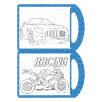 Дитяча розмальовка "Авто-Мото" РМ-68-05, 16 наліпок 