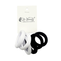 Набір резинок для волосся 0108-424, 6 штук, чорний та білий