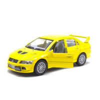 Колекційна машинка "Mitsubishi Evolution VII" KT5052W(Yellow) масштаб 1:42