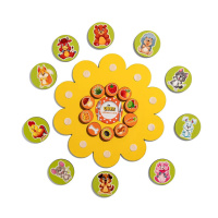 Дерев'яний дитячий сортер "Хто що їсть" (ПСД276) PSD276 на липучках