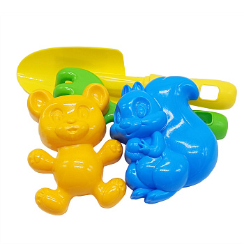 Набір для пісочниці "Ромашка №4" 1128 лопатка, граблі, пасочки